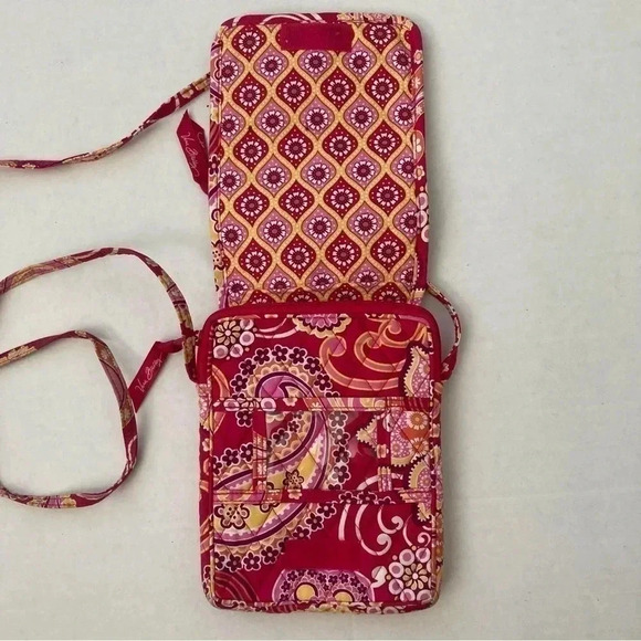 Vera Bradley Shoulder Crossbody‎ Purse Raspberry Fizz (Retired) - Picture 3 of 10